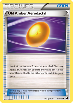Old Amber Aerodactyl #97 Dark Explorers