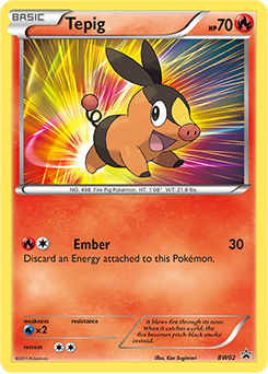 Tepig #BW02 BW Black Star Promos