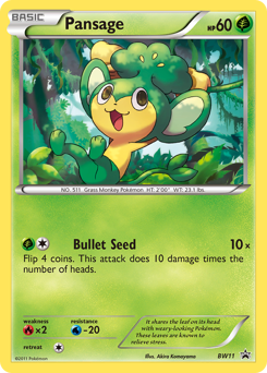 Pansage #BW11 BW Black Star Promos
