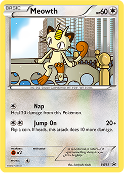 Meowth #BW35 BW Black Star Promos