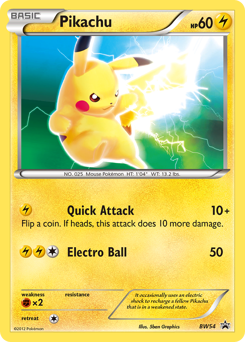 Pikachu #BW54 BW Black Star Promos