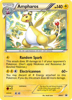 Ampharos #BW67 BW Black Star Promos