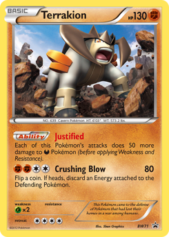 Terrakion #BW71 BW Black Star Promos
