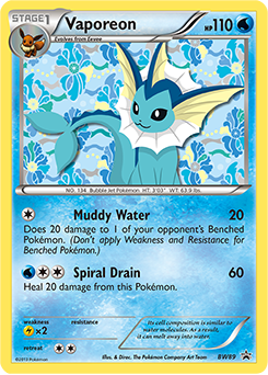 Vaporeon #BW89 BW Black Star Promos