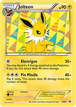 Jolteon #BW91 BW Black Star Promos