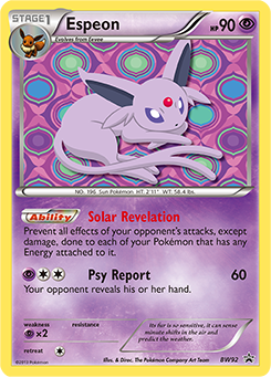 Espeon #BW92 BW Black Star Promos
