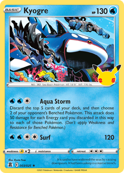 Kyogre #3 Celebrations