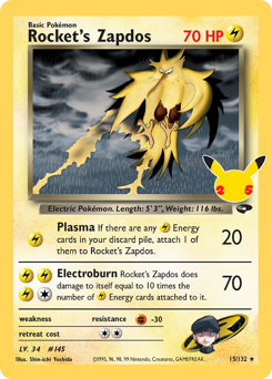 Rocket's Zapdos #15 Celebrations: Classic Collection