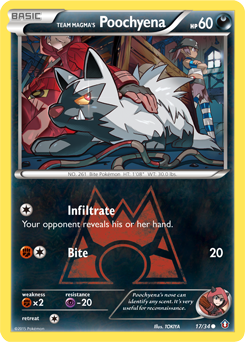 Team Magma's Poochyena #17 Double Crisis
