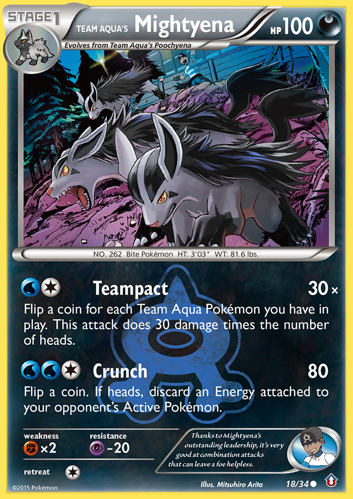 Team Aqua's Mightyena #18 Double Crisis