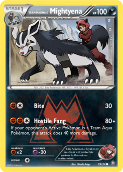 Team Magma's Mightyena #19 Double Crisis