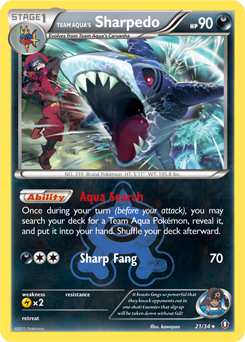 Team Aqua's Sharpedo #21 Double Crisis