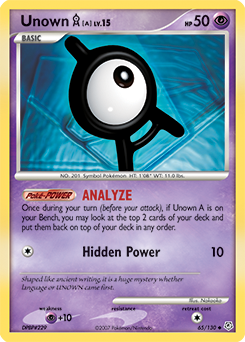 Unown [A] #65 Diamond & Pearl