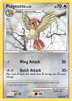 Pidgeotto Secret Wonders #58