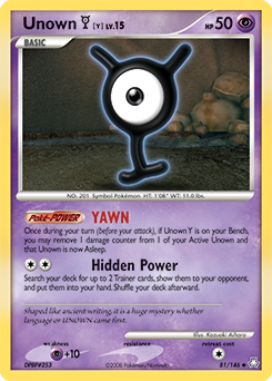 Unown [Y] #81 Legends Awakened
