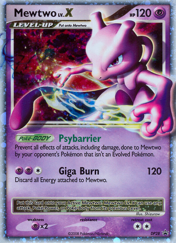 Mewtwo LV.X #DP28 DP Black Star Promos