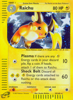 Raichu #25 Expedition Base Set