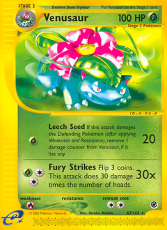 Venusaur #67 Expedition Base Set