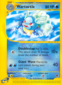 Wartortle #92 Expedition Base Set