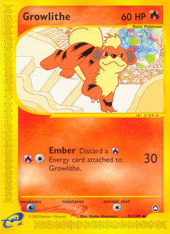 Growlithe #51 Aquapolis