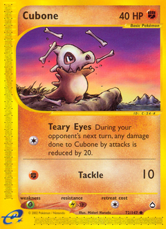 Cubone #72 Aquapolis