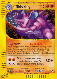 Nidoking #H18 Aquapolis