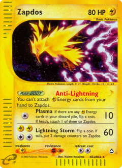 Zapdos #H32 Aquapolis