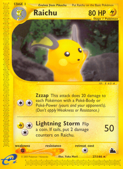 Raichu #27 Skyridge