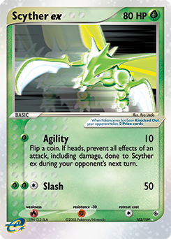 Scyther ex #102 Ruby & Sapphire