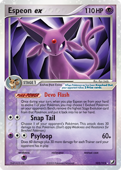 Espeon ex #102 Unseen Forces