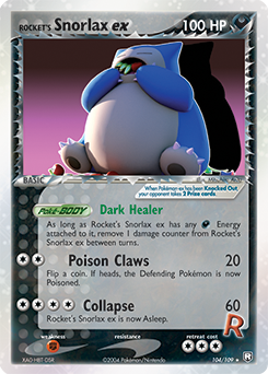 Rocket's Snorlax ex #104 Team Rocket Returns