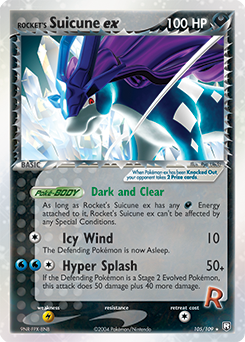 Rocket's Suicune ex #105 Team Rocket Returns