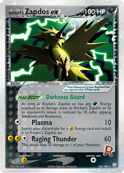 Rocket's Zapdos ex #106 Team Rocket Returns
