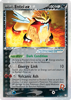 Rocket's Entei ex #97 Team Rocket Returns