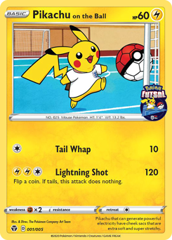 Pikachu on the Ball #1 Pokémon Futsal Collection