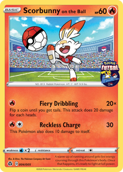 Scorbunny on the Ball #4 Pokémon Futsal Collection