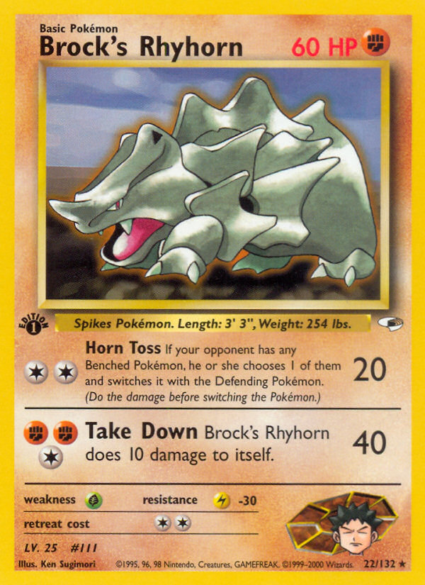 Brock's Rhyhorn #22 Gym Heroes