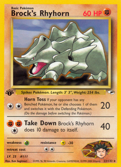 Brock's Rhyhorn #22 Gym Heroes