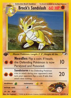 Brock's Sandslash #23 Gym Heroes
