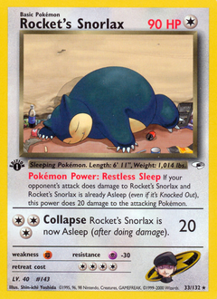 Rocket's Snorlax Gym Heroes #33