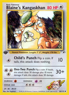 Blaine's Kangaskhan Gym Heroes #36