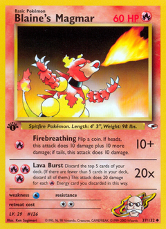 Blaine's Magmar Gym Heroes #37