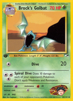 Brock's Golbat Gym Heroes #39