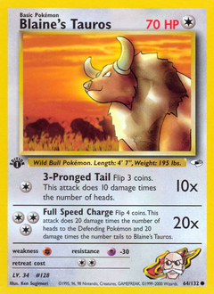 Blaine's Tauros Gym Heroes #64