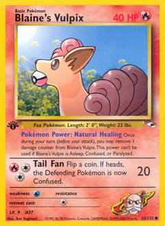 Blaine's Vulpix #65 Gym Heroes