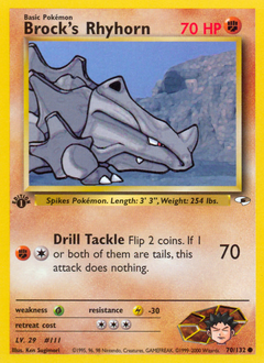 Brock's Rhyhorn #70 Gym Heroes