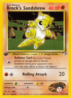 Brock's Sandshrew #71 Gym Heroes