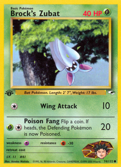 Brock's Zubat Gym Heroes #74