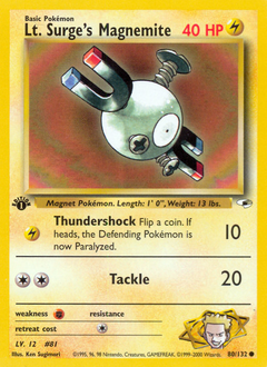 Lt. Surge's Magnemite Gym Heroes #80