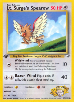 Lt. Surge's Spearow #83 Gym Heroes